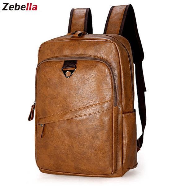 zebella men backpack vintage waterproof pu leather black travel bag men large capacity teenager male mochila lapbackpacks t200326
zebella men backpack vintage waterproof pu leather black travel bag men large capacity teenager male mochila lapbackpacks t200326