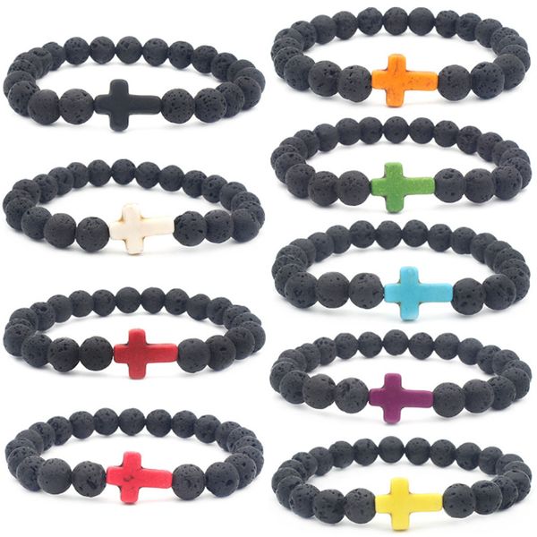 jesus cross charm blue turquoises men bracelet black lava stone 8mm white beads bracelets bangles for women yoga jewelry
jesus cross charm blue turquoises men bracelet black lava stone 8mm white beads bracelets bangles for women yoga jewelry