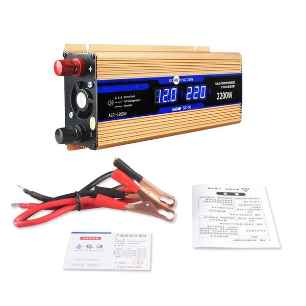 car solar inverter dc 12v 24v 48v 60v to ac 220v 2200w inverter voltage transformer converter with usb dual digital display
car solar inverter dc 12v 24v 48v 60v to ac 220v 2200w inverter voltage transformer converter with usb dual digital display