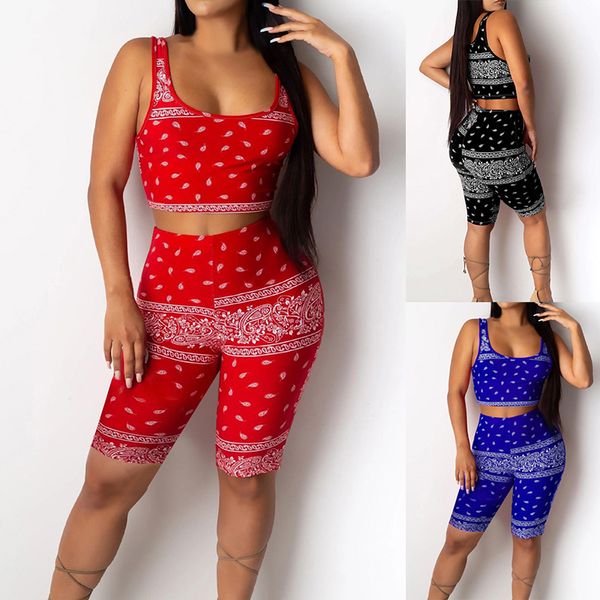 ladies summer sports suit cute printed exposed navel vest high waist shorts two-piece set gym yoga sportswear, White;red
ladies summer sports suit cute printed exposed navel vest high waist shorts two-piece set gym yoga sportswear, White;red