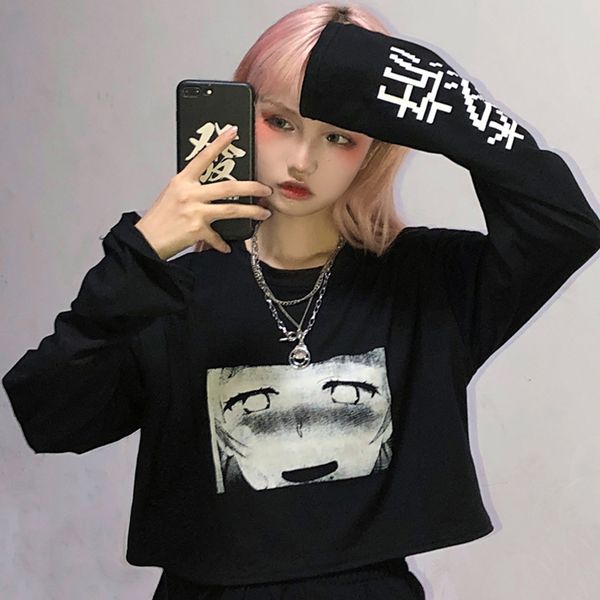 long sleeve harajuku crop for women summer short t shirt ulzzang korean style tshirt cropjapanese anime graphic clothes, White
long sleeve harajuku crop for women summer short t shirt ulzzang korean style tshirt cropjapanese anime graphic clothes, White