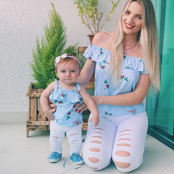 mother & daughter matching fashion women girl kids floral print striped off-shoulder hollow out pants summer clothes set, Blue
mother & daughter matching fashion women girl kids floral print striped off-shoulder hollow out pants summer clothes set, Blue