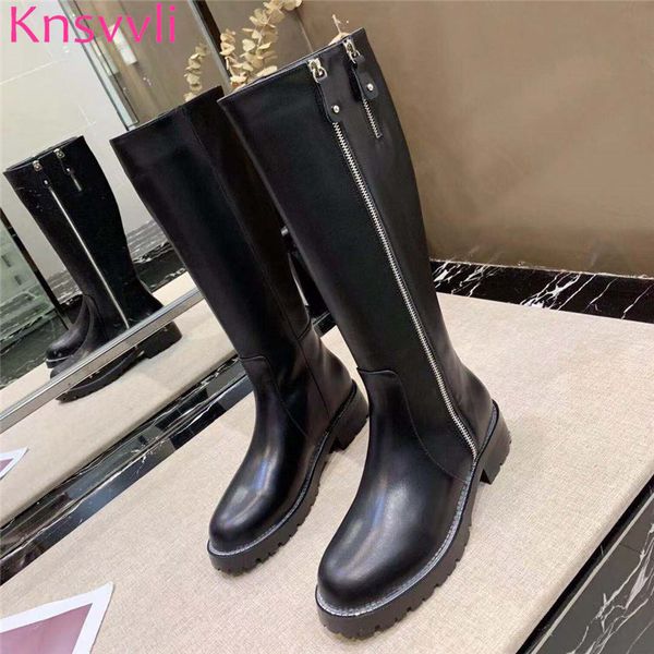 2019 autumn winter boots women black genuine leather casual flat shoes british style side zipper knee high boots woman
2019 autumn winter boots women black genuine leather casual flat shoes british style side zipper knee high boots woman