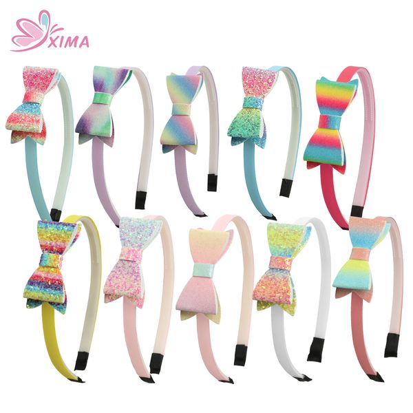 XIMA 10pcs/lot 3inch Gradient Color Bow Hairband Rainbow Hair Bows Girls Headbands with Teeth for Party Hair Accessories
XIMA 10pcs/lot 3inch Gradient Color Bow Hairband Rainbow Hair Bows Girls Headbands with Teeth for Party Hair Accessories