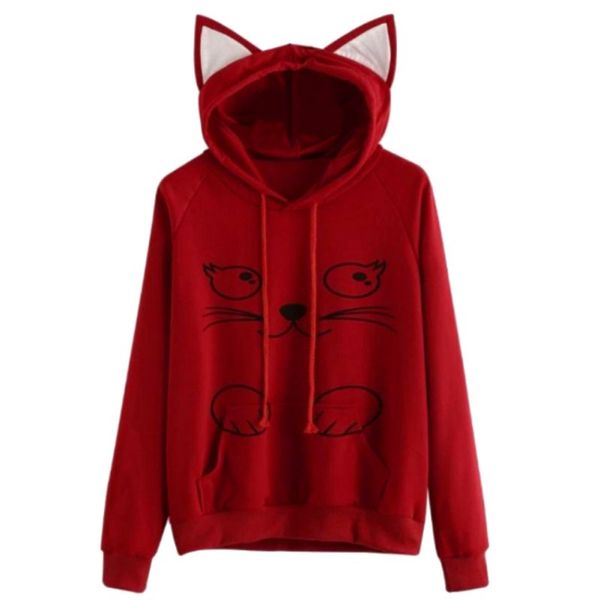 women hoodies sweatshirts hoodie pocket pullover pink ear hooded long sleeve new sweats kangaroo solid pullovers cat, Black
women hoodies sweatshirts hoodie pocket pullover pink ear hooded long sleeve new sweats kangaroo solid pullovers cat, Black