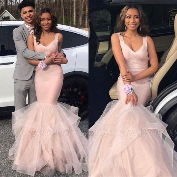 2020 blush pink african prom dresses deep v neck ruched ruffles mermaid evening dress plus size bc4050, Black;red
2020 blush pink african prom dresses deep v neck ruched ruffles mermaid evening dress plus size bc4050, Black;red