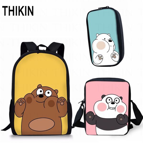 thikin lovely grizzly panda ice bear custom schoolbags for teenage boys girls shoulder bags sets 3pcs/set mochila
thikin lovely grizzly panda ice bear custom schoolbags for teenage boys girls shoulder bags sets 3pcs/set mochila