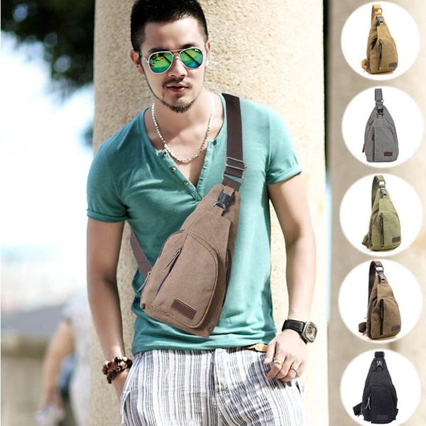 man military messenger bag casual travel chest bag canva small crossbody menshoulder bag wml99 t200206