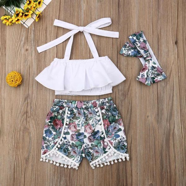 toddler kids baby girl set 12m-5y summer outfits t-shirt +short pants clothes, White
toddler kids baby girl set 12m-5y summer outfits t-shirt +short pants clothes, White