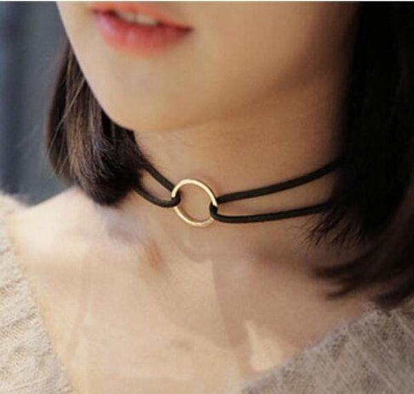 black velvet suede leather choker necklaces women circle short chain collares fashion jewelry gothic bijoux steampunk new, Golden;silver
black velvet suede leather choker necklaces women circle short chain collares fashion jewelry gothic bijoux steampunk new, Golden;silver