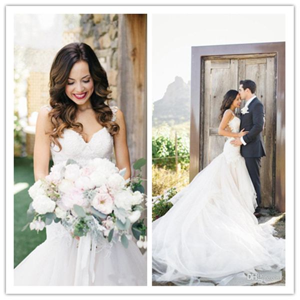 sheer back wedding dress mermaid 2020 spring appliques lace tulle long chapel trail bridal gowns cap sleeve garden wedding vestidos de novia, White
sheer back wedding dress mermaid 2020 spring appliques lace tulle long chapel trail bridal gowns cap sleeve garden wedding vestidos de novia, White