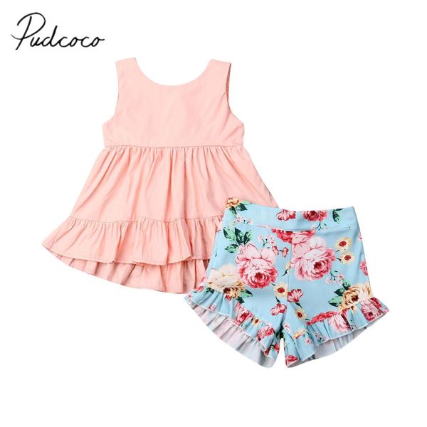 2019 baby summer clothing 2-7y toddler kids baby girl clothes sets pink sleeveless t-shirts +flowers shorts trousers holiday, White
2019 baby summer clothing 2-7y toddler kids baby girl clothes sets pink sleeveless t-shirts +flowers shorts trousers holiday, White