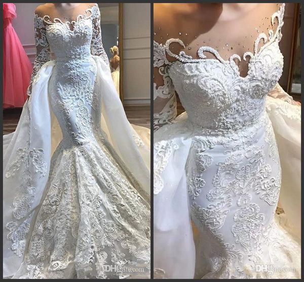 2019 сексуальная русалка свадебные платья sheer jewel шеи кружева аппликации бусины иллюзия длинные рукава плюс размер пользовательские свад, White
2019 сексуальная русалка свадебные платья sheer jewel шеи кружева аппликации бусины иллюзия длинные рукава плюс размер пользовательские свад, White