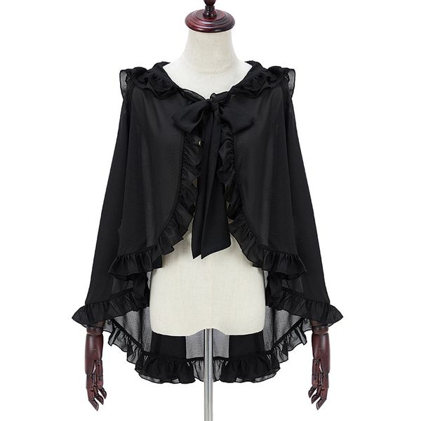 sun shawl cloak cape lolita gothic chiffon shirt long sleeves japanese girls sweet hood cardigan blouse wrap for women, White
sun shawl cloak cape lolita gothic chiffon shirt long sleeves japanese girls sweet hood cardigan blouse wrap for women, White