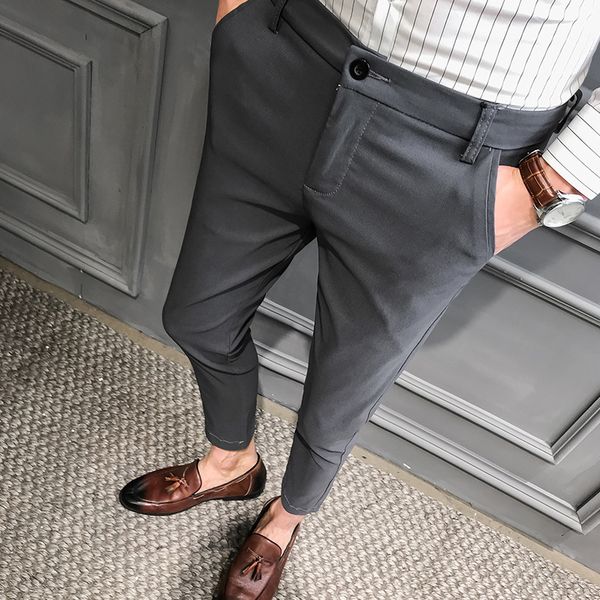 men's suits & blazers korean casual slim fit men suit pants classic business dress summer office social streetwear trousers costume hom, White;black
men's suits & blazers korean casual slim fit men suit pants classic business dress summer office social streetwear trousers costume hom, White;black