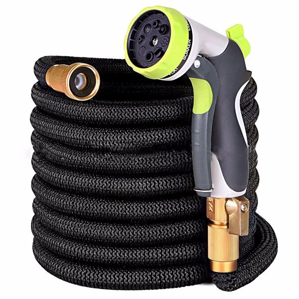 

garden watering hose selling 25ft-75ft expandable magic flexible water hose natural latex car wash pipe with spray gun