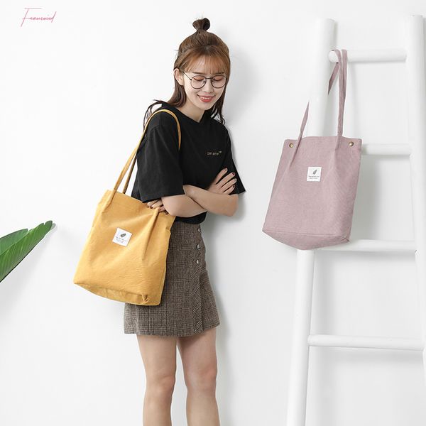 2020 casual women mori style large capacity tote canvas shoulder bag shopping bag corduroy bags casual tote feminina
2020 casual women mori style large capacity tote canvas shoulder bag shopping bag corduroy bags casual tote feminina