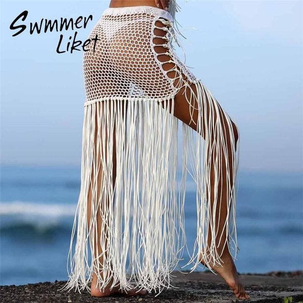 new style women bikini cover up crochet long beach dress tassel beachwear outfit high waist beach cover hollow out skirt
new style women bikini cover up crochet long beach dress tassel beachwear outfit high waist beach cover hollow out skirt