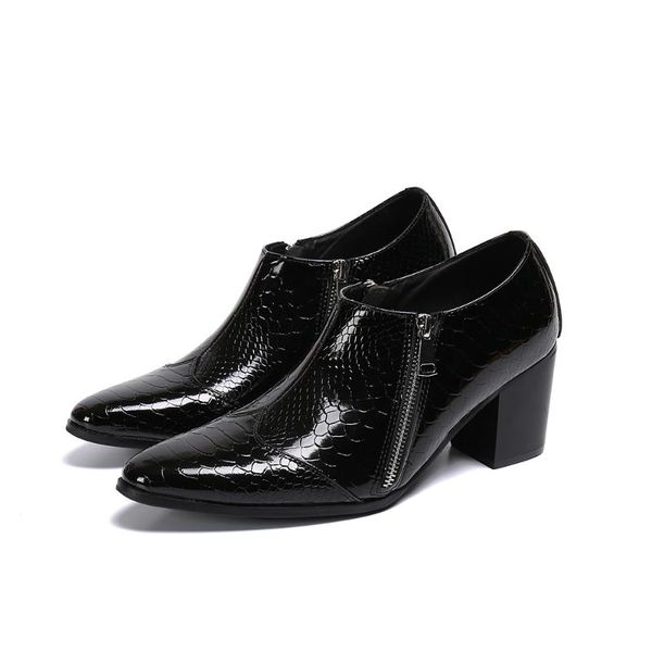 new men shoes loafers high heels patent leather prom shoes italian for men crocodile skin sepatu pria, Black
new men shoes loafers high heels patent leather prom shoes italian for men crocodile skin sepatu pria, Black