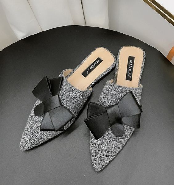 shoes butterfly-knot ladies' slippers cover toe slipers women slides flat pointed summer 2020 microfiber pu, Black
shoes butterfly-knot ladies' slippers cover toe slipers women slides flat pointed summer 2020 microfiber pu, Black