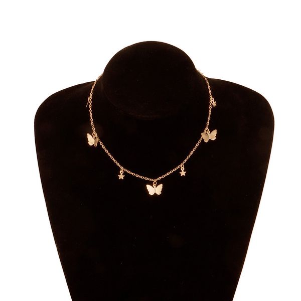 new fashion women butterfly choker necklace star necklace gold butterfly clavicle chain jewelry for girlfriend gift, Golden;silver
new fashion women butterfly choker necklace star necklace gold butterfly clavicle chain jewelry for girlfriend gift, Golden;silver