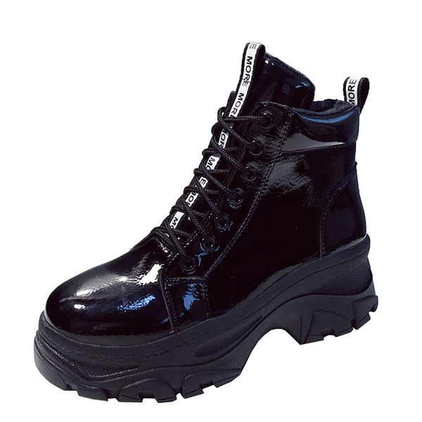women snow boots platform shoes woman patent leather winter boots fur woman black/white boots waterproof botas cowboy mujer
women snow boots platform shoes woman patent leather winter boots fur woman black/white boots waterproof botas cowboy mujer
