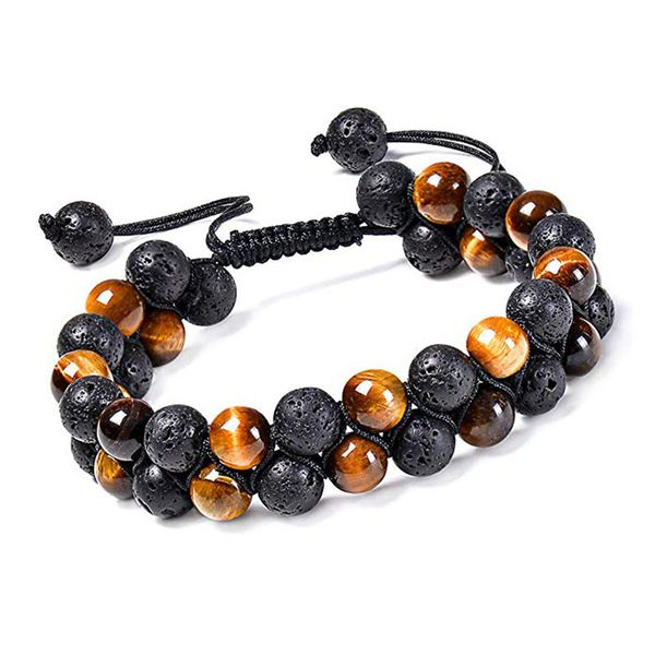 hiyong tiger eye lava rock essential oil diffuser bracelet natural healing stone beads bracelet 8mm adjustable bracelets for men, Black
hiyong tiger eye lava rock essential oil diffuser bracelet natural healing stone beads bracelet 8mm adjustable bracelets for men, Black