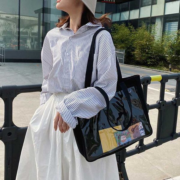 wild two floors women canvas shoulder bag transparent simple student large capacity canvas tote bag 2020 new female shopper
wild two floors women canvas shoulder bag transparent simple student large capacity canvas tote bag 2020 new female shopper