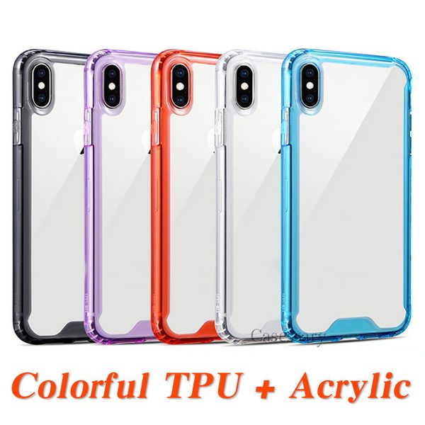 transparent shockproof acrylic hybrid armor bumper colorful tpu frame pc case cover for iphone xr xs max 8 7 samsung s10 5g m30 
transparent shockproof acrylic hybrid armor bumper colorful tpu frame pc case cover for iphone xr xs max 8 7 samsung s10 5g m30