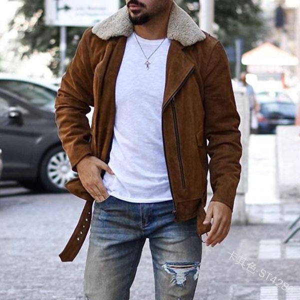 autumn mens designer solid jackets fashion laple neck mens coats casual mens outerwear with zipper, Black;brown
autumn mens designer solid jackets fashion laple neck mens coats casual mens outerwear with zipper, Black;brown