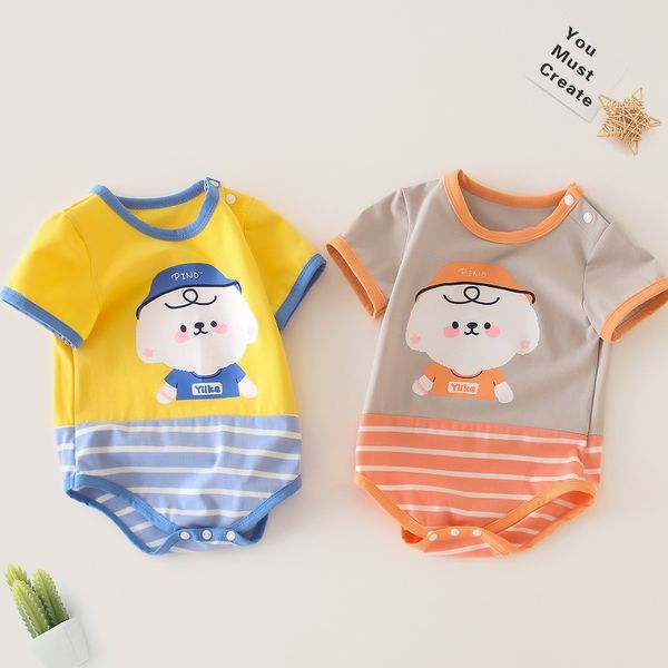 100% cotton cartoon infant summer short sleeve baby jumpsuit baby triangle romper fart bodysuit children clothing, Blue
100% cotton cartoon infant summer short sleeve baby jumpsuit baby triangle romper fart bodysuit children clothing, Blue