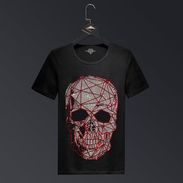 plus size fashion skull rhinestones t shirts men brand short sleeve man streetwear o neck slim tshirts calaveras camiseta, White;black
plus size fashion skull rhinestones t shirts men brand short sleeve man streetwear o neck slim tshirts calaveras camiseta, White;black