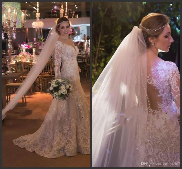 2020 new lace plus size trumpet bridal dress bead bo ho wedding gowns with long sleeves a line wedding dresses vestido de noiva 571, White
2020 new lace plus size trumpet bridal dress bead bo ho wedding gowns with long sleeves a line wedding dresses vestido de noiva 571, White