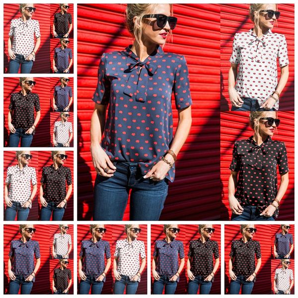 2021 european spring summer products lips tie chiffon shirt casual shirt,support mixed batch, White
2021 european spring summer products lips tie chiffon shirt casual shirt,support mixed batch, White