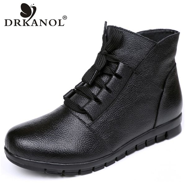 drkanol 2018 women genuine leather ankle boots winter plush warm snow boots botines mujer women flat shoes plus size 35-41, Black
drkanol 2018 women genuine leather ankle boots winter plush warm snow boots botines mujer women flat shoes plus size 35-41, Black