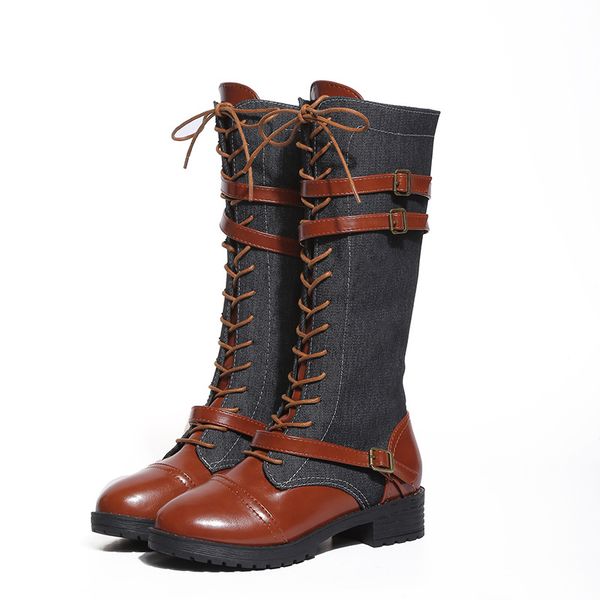 2018 winter new women's boots large size 43 women's shoes warm heel shoes bound knight boots for girl mid-calf, Black
2018 winter new women's boots large size 43 women's shoes warm heel shoes bound knight boots for girl mid-calf, Black