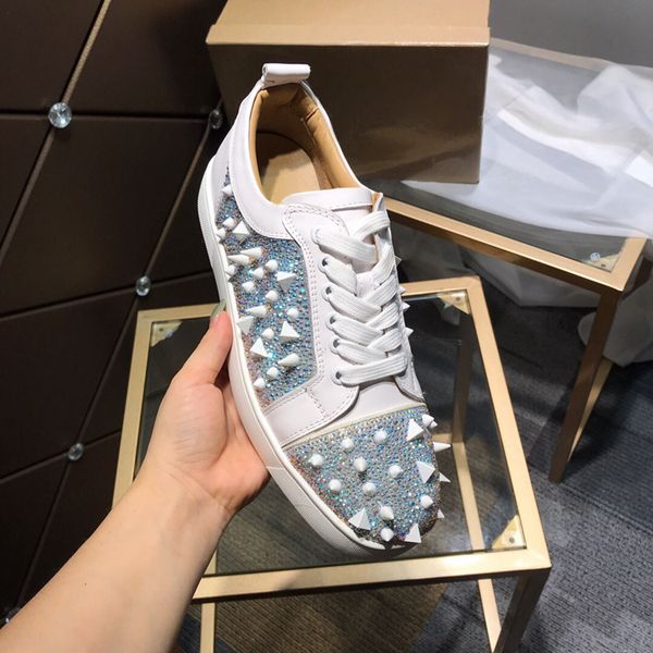 european and american fashion leather rivet flash diamond men's leisure shoes sportswear lace round head comfortable sneakers, Black
european and american fashion leather rivet flash diamond men's leisure shoes sportswear lace round head comfortable sneakers, Black