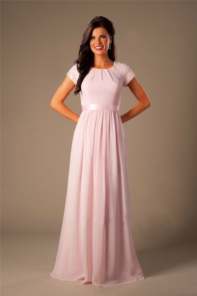 beaded pink long chiffon modest bridesmaid dresses with cap sleeves elegant evening wedding party dresses a-line plus size prom dresses, White;pink
beaded pink long chiffon modest bridesmaid dresses with cap sleeves elegant evening wedding party dresses a-line plus size prom dresses, White;pink