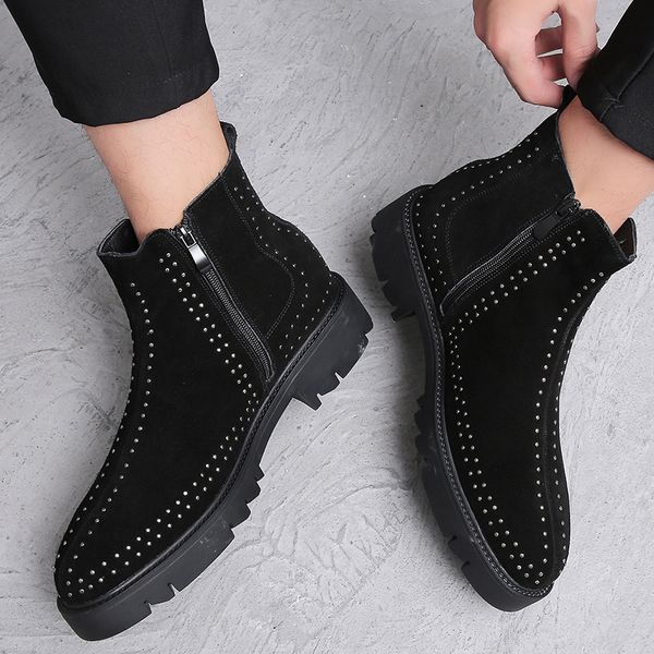 italian mens vintage ankle boots cow leather tooling shoes rivet platform spring autumn boot zapatos bota, Black
italian mens vintage ankle boots cow leather tooling shoes rivet platform spring autumn boot zapatos bota, Black