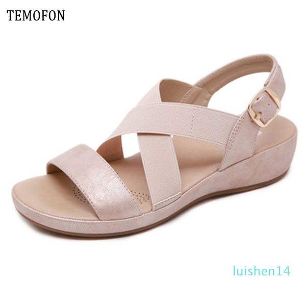 temofon 2020 summer women shoes sandals peep toe gladiator sandals women casual wedge shoes ladies footwear flats 36-42 l14, Black
temofon 2020 summer women shoes sandals peep toe gladiator sandals women casual wedge shoes ladies footwear flats 36-42 l14, Black