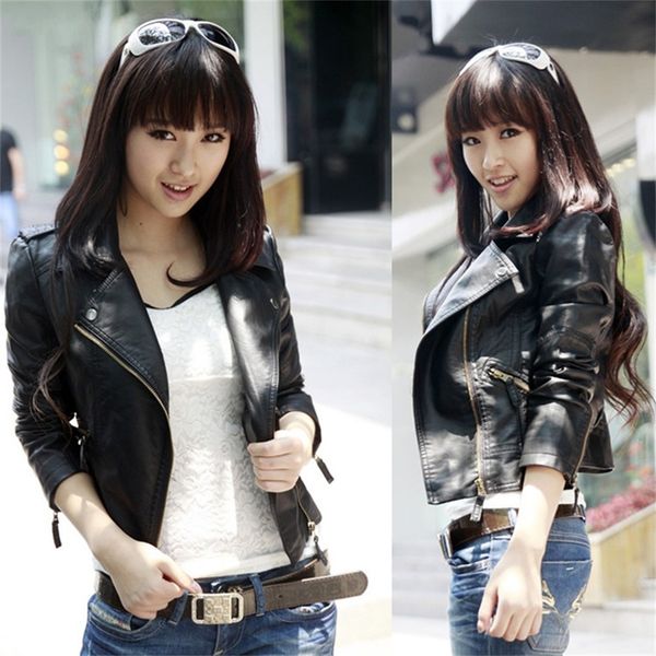 spring and autumn women 's new pu leather short paragraph women' s short jacket motorcycle clothes slim leather jacket, Black
spring and autumn women 's new pu leather short paragraph women' s short jacket motorcycle clothes slim leather jacket, Black