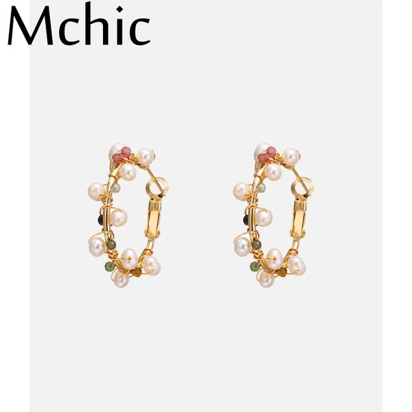 mchic high grade temperament natural tourmaline stone hoop earrings charm freshwater pearls earrings for women party gift bijoux, Golden;silver
mchic high grade temperament natural tourmaline stone hoop earrings charm freshwater pearls earrings for women party gift bijoux, Golden;silver