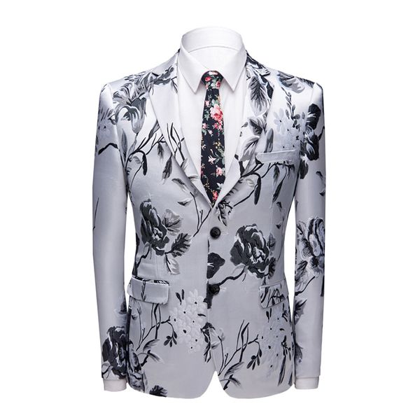 mens flower coat autumn men blazer asian size s - xxxxl terno masculino slim design men suit jacket, White;black
mens flower coat autumn men blazer asian size s - xxxxl terno masculino slim design men suit jacket, White;black