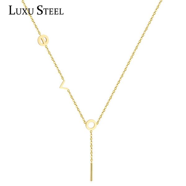 luxusteel stainless steel chains gold silver color love letter tube pendant necklace tassel jewelry women accessories party gariv
luxusteel stainless steel chains gold silver color love letter tube pendant necklace tassel jewelry women accessories party gariv
