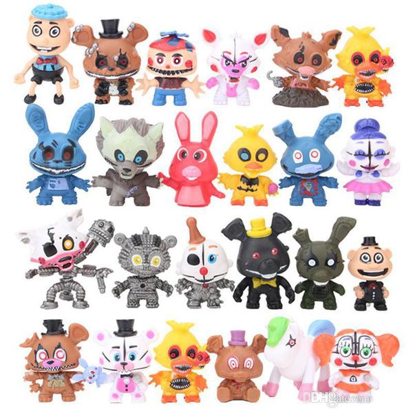 24 pcs/set five nights at freddys freddy toys 5-7cm bonnie foxy fazbear bear pvc action figures party gift
24 pcs/set five nights at freddys freddy toys 5-7cm bonnie foxy fazbear bear pvc action figures party gift
