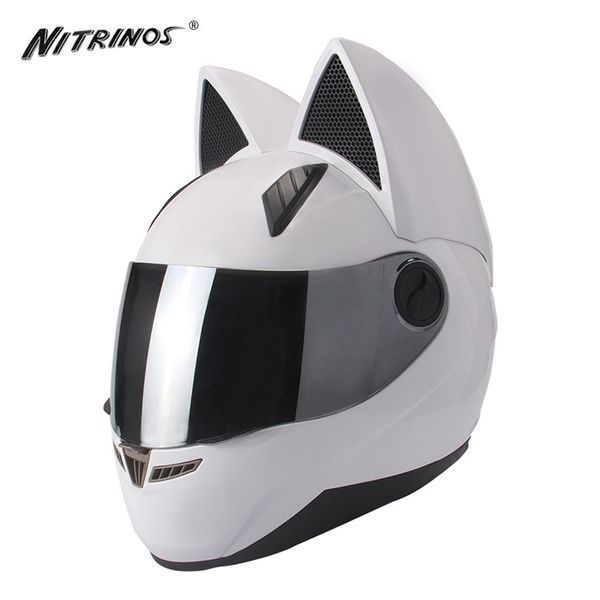 nitrinos motorcycle helmet women cat helmet full face casque moto casco moto capacete cat horns motorbike helmet, white
nitrinos motorcycle helmet women cat helmet full face casque moto casco moto capacete cat horns motorbike helmet, white