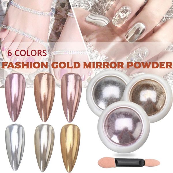 6pcs/set nail mirror glitter powder dust gold champagne silver rose gold metal effect metallic effect nail art dust decoration, Silver;gold
6pcs/set nail mirror glitter powder dust gold champagne silver rose gold metal effect metallic effect nail art dust decoration, Silver;gold
