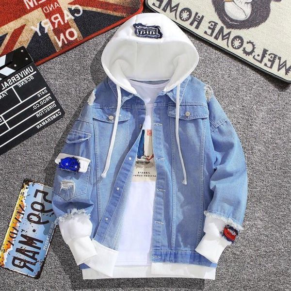 summer autumn hooded jean jacket for women loose casual fashion ripped hole women coats female outwear denim feminine 2020 new, Black;brown
summer autumn hooded jean jacket for women loose casual fashion ripped hole women coats female outwear denim feminine 2020 new, Black;brown
