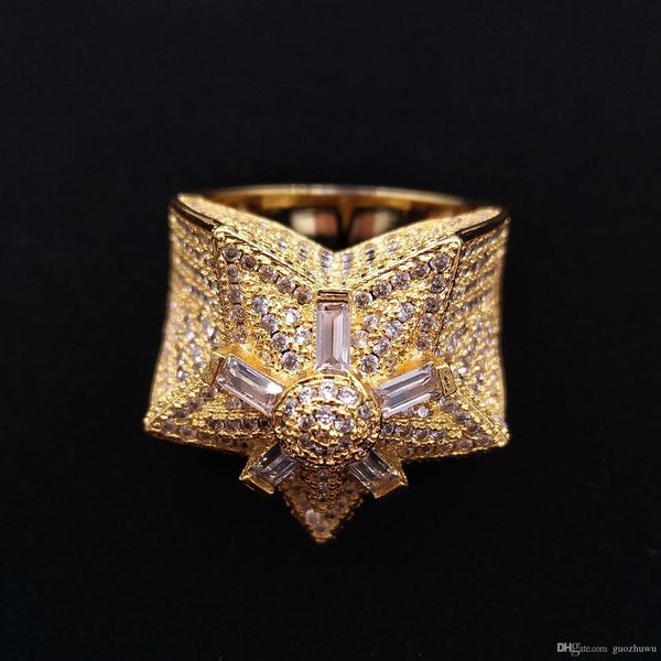 2019 designer luxury iced out cz cubic zirconia gold hip hop pentagram star mens ring band full diamond street rapper jewelry gifts for men, Silver
2019 designer luxury iced out cz cubic zirconia gold hip hop pentagram star mens ring band full diamond street rapper jewelry gifts for men, Silver