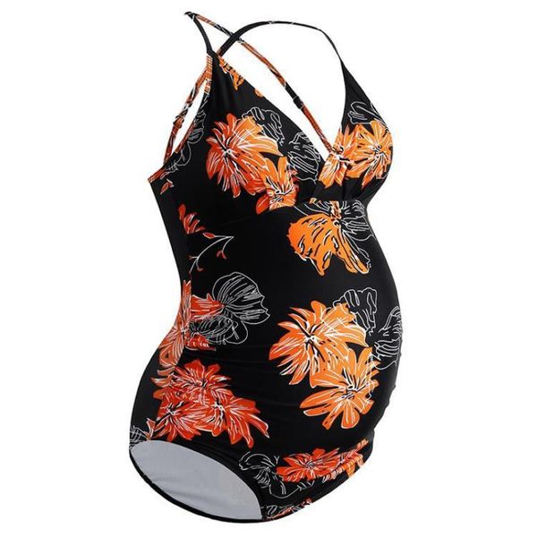 floral printed halter deep v neck summer maternity swimsuit one pieces for pregnant women plus size pregnancy swimwear, White
floral printed halter deep v neck summer maternity swimsuit one pieces for pregnant women plus size pregnancy swimwear, White